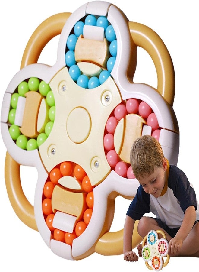 Kiditos Magic Bean Cube Puzzle Toy - Spinning Beads Sensory Toy for Kids, Anti-Stress Educational Rotating Beads Toys | Birthday Gift for Boys & Girls - Image 2